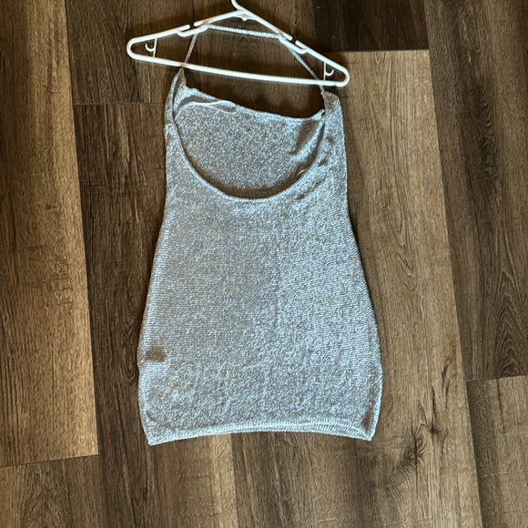 Zara Tunic Mini Dress Silver
Openwork Knit Halter Backless...🌼🌼 - Picture 8 of 14